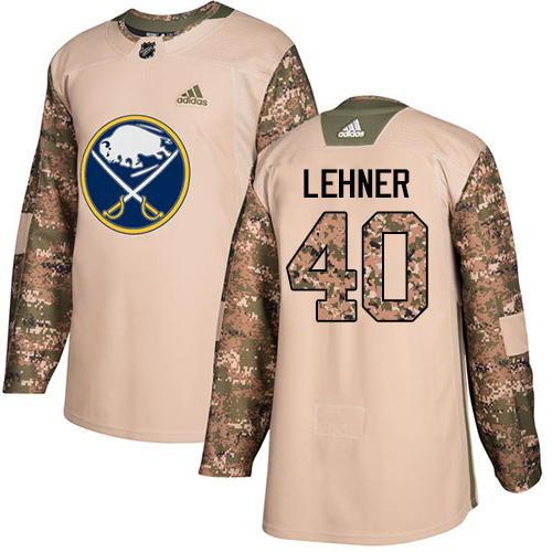 Adidas Sabres #40 Robin Lehner Camo Authentic Veterans Day Youth Stitched NHL Jersey - Click Image to Close